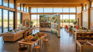 Family-friendly museum learning space representing Bakersfield cultural activities for kids