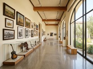 Modern museum gallery representing Bakersfield museums art and local culture