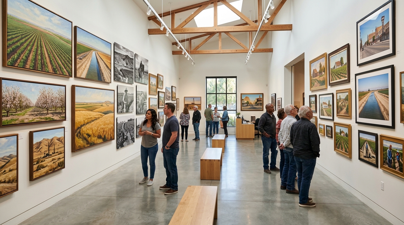 Central Valley artwork connecting Bakersfield landscapes with regional history