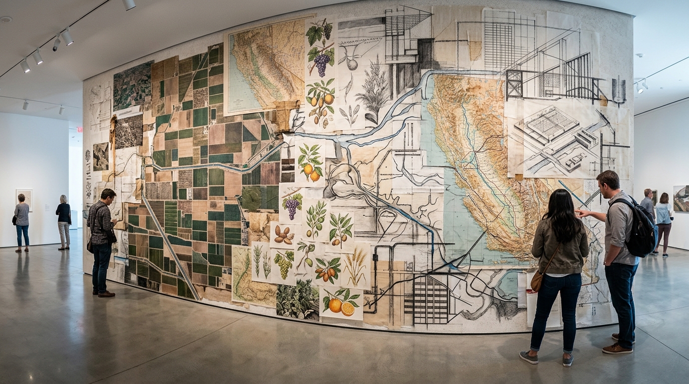 Central Valley maps agriculture and irrigation transformed into contemporary art
